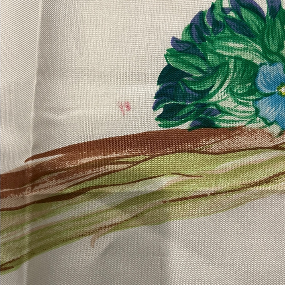 Colorful Horse Print Silk Scarf by Ferragamo! - Picture 3 of 4